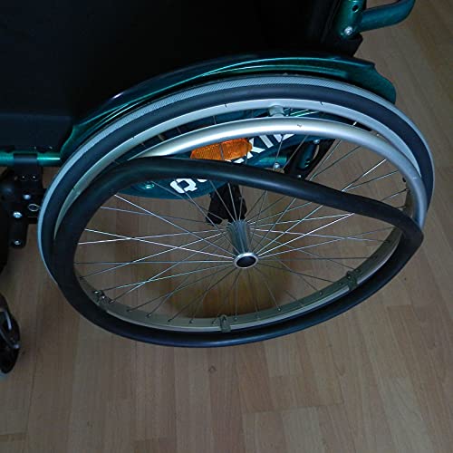 1 Paar Rollstuhl-Schutzhüllen, 61 cm Hinterrad, Sport-Rollstuhl-Abdeckung, Silikon-Hand-Push-Abdeckung, verbessert Griffigkeit und Traktion, rutschfest, verschleißfest, stilvoll