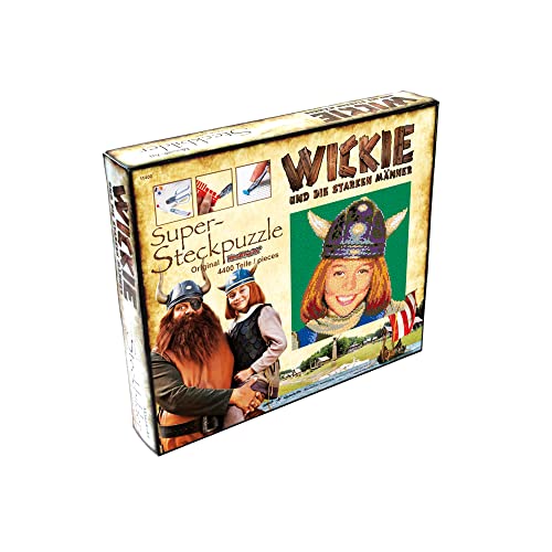 Wickie und die starken Männer Puzzle, 40 x 40 cm I Steckpuzzle mit 4.400 Stecksteinchen I Motiv: Wickie I Kinderpuzzle ab 4 Jahren