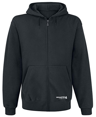 Uncharted 4 Hoodie -XL- Skull at Back, schwarz