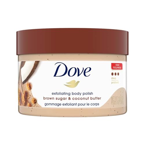 Dove Peeling-Körperpolitur, Peeling für seidig glatte Haut, brauner Zucker und Kokosbutter, Körperpeeling, Peeling und stellt die natürlichen Nährstoffe der Haut wieder her, 300 ml IPL Geräte Haarentfernung Laser01…1…