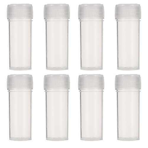 VILLCASE 100 Stück 5 ml Plastik-Probenfläschchen Aufbewahrung Mini-Fläschchen mit Deckel Fläschchen Aufbewahrungsbehälter Reagenzglas für kleine Gegenstände