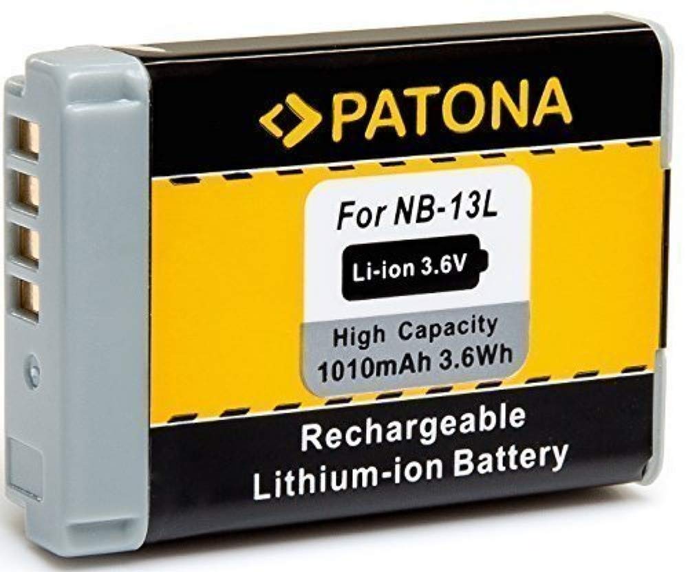 PATONA NB-13L Li-Ion Hochleistungsakku - Ersatz für Akku Canon NB-13L (echte 1010mAh) neueste Generation