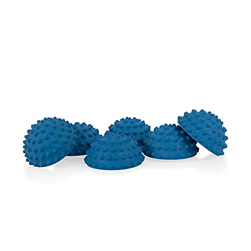 6 x TheraPIE Balance Igel MINI | Durchmesser: 9 cm | Gymnastik Igel | Igelball | Kleiner Balance Igel, ideal für Kinder (Blau)