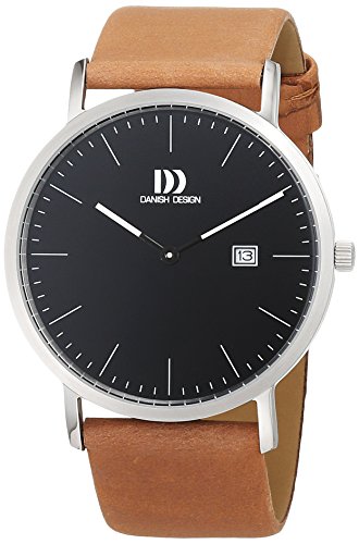Danish Design Herren Analog Quarz Uhr mit Leder Armband 3314525