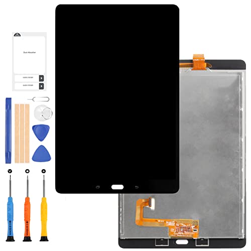 Bildschirm für Samsung Galaxy Tab A 9,7 Zoll P550 SM-P555M SM-P550N LCD Display Matrix Assembly Touchscreen Digitizer Full Glass Panel Replacement Kits (nicht fit for SM-T550) (schwarz)