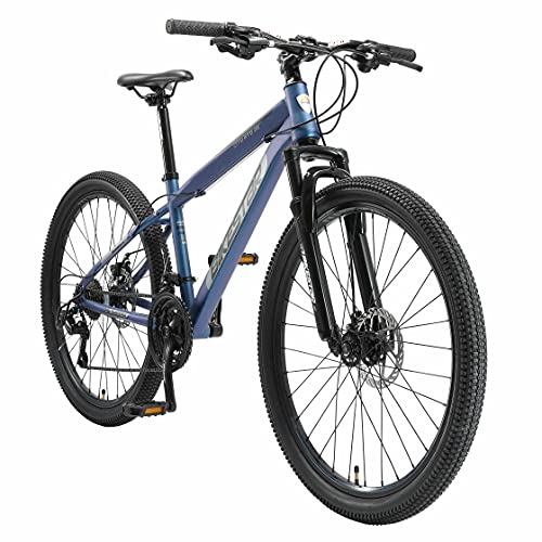 BIKESTAR Hardtail Mountainbike Shimano 21 Gang Schaltung, Scheibenbremse 26 Zoll Reifen | 15 Zoll Rahmen MTB | Blau