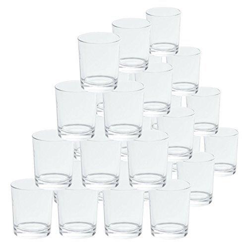 klare Teelichtgläser hoch für 40mm Teelichter Votivglas Glas Windlicht Teelicht, Größe:30er Set