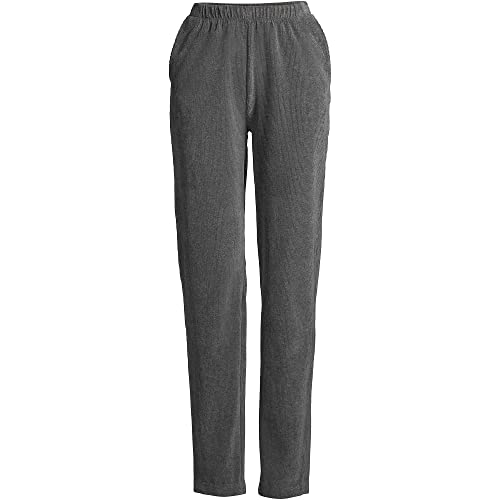 Lands' End Damen Übergröße Sport Strick Cord Elastische Taille Hosen Hoher Sitz - grau - 1X