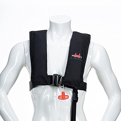 Automatik-Rettungsweste ISO Professional Harness 300N HR (Alpha Black) Schwimmweste von Moritz Sailmakers