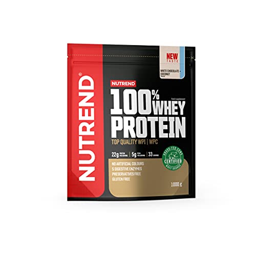 Nutrend 100% Whey Protein, 1000g Beutel (Weiße Schokolade - Kokos)