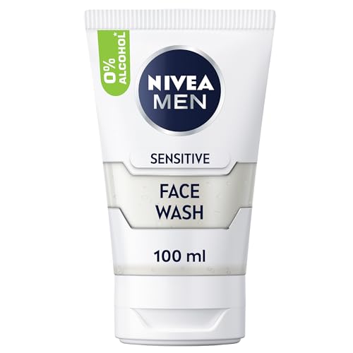 NIVEA MEN Sensitive Face Wash with Zero Percent Alcohol, 6x100 ml