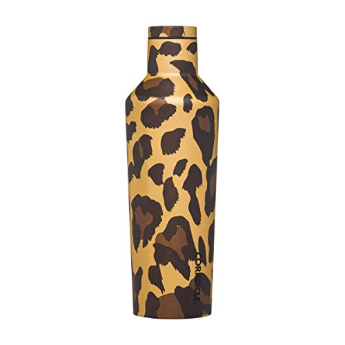 Corkcicle Mensa Thermoflasche aus Edelstahl, Luxe Leopard, 9 oz / 265 ml