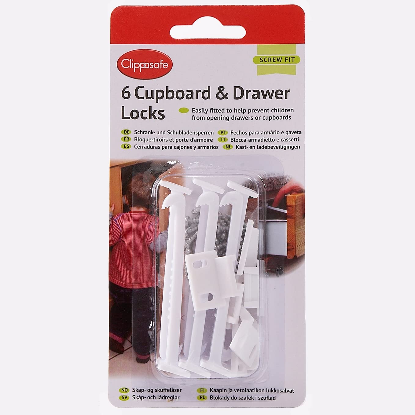 Clipasafe Modell 71/1 Drawer Locks (6 Stück) - Mail Order Box