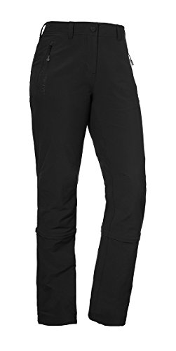 Schöffel Damen Pants Engadin Zip Off Hose, schwarz (Black), 20