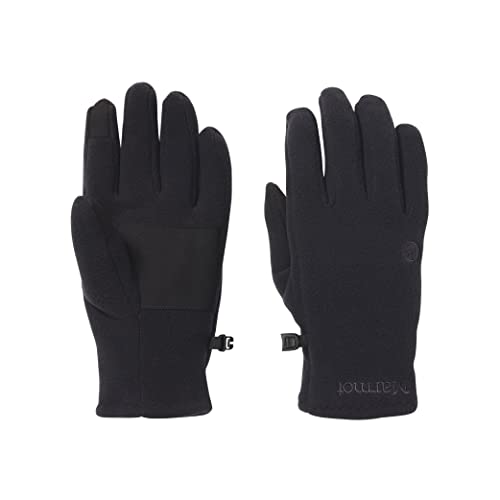 Marmot Unixex Rocklin Fleece-Handschuhe für kaltes Wetter, Schwarz, Größe S
