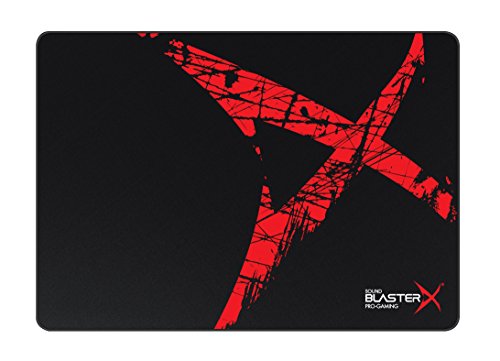 Creative Sound BlasterX AlphaPad Special Edition Hochleistungs-Gaming-Mauspad (mit genähten Kanten) schwarz/rot