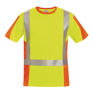 Feldtmann Warnschutz T-Shirt Utrecht Gr.L gelb/orange 75% PES/25% CO FELDTMANN