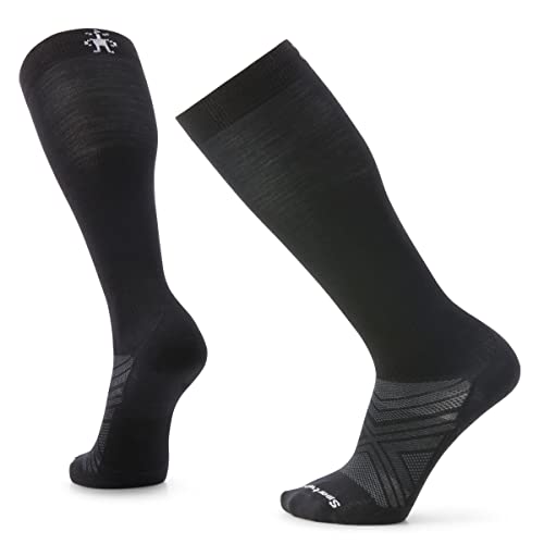 Smartwool Unisex-Adult Ski Zero Cushion OTC Socks, Black, XL