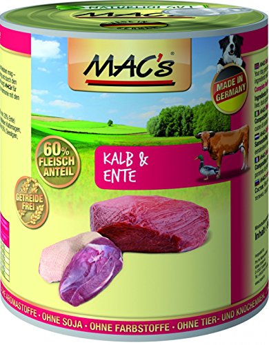 MAC's Hundefutter getreidefrei Kalb & Ente, 800 g