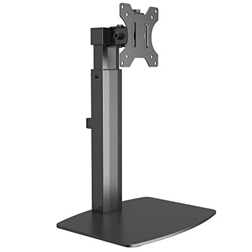 RICOO Monitor-Ständer Tisch-Halterung Höhenverstellbar PC Bildschirm-Halterung Schwenkbar Neigbar (TS4011) Universal für 17-32 Zoll (bis 7-Kg, VESA 100x100) Schreibtisch Stand-Fuß