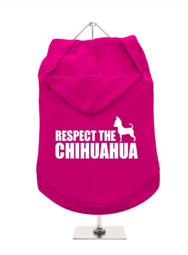 "Respect The Chihuahua" UrbanPup Hunde-Hoodie Hoodie (Fuchsia/Weiß)