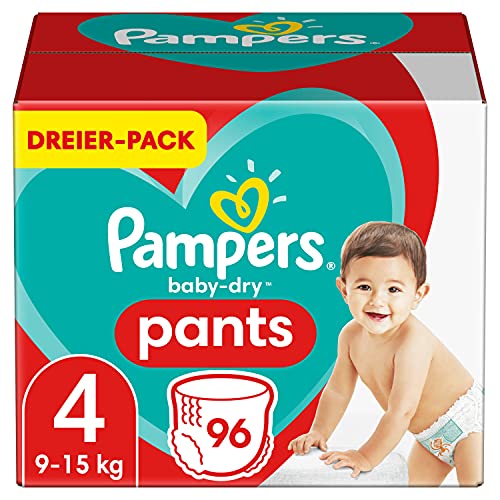 Pampers Baby-Dry Höschenwindeln 4, 96 Windeln, 9kg-15kg