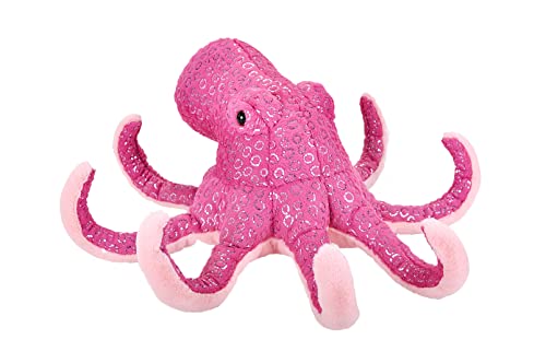 WILD REPUBLIC Octopus, Foilkins, Stofftier, 30,5 cm, Geschenk für Kinder, Plüschtier, Füllung ist gesponnene recycelte Wasserflaschen