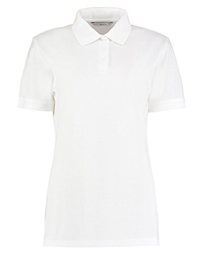 Klassisches Polo-Shirt mit Superwash für Damen Gr. 36, weiß