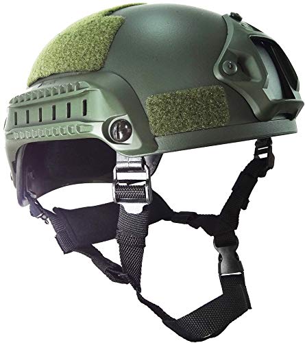 haoyk mich 2001 Style Tactical Airsoft Paintball Helm mit NVG Halterung und Seite Schiene für Airsoft Paintball, OD