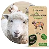 bionero® Bio-Schafwolldünger 850g, Langzeitdünger für Biogarten, Uiversaldünger als Düngepellets, Naturdünger