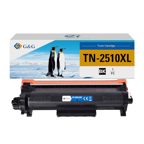 G&G TN2510 XL Toner kompatibel mit Brother TN-2510 TN-2510XL für Brother HL-L2400DWE DCP-L2665DW MFC-L2835DW HL-L2400DW (1 Schwarz)