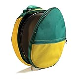 Robuste Tasche für Pandeiro Trommel-Tamburin Samba Brasil Musikinstrumente 25,4 cm (10 Zoll) grün/gelb