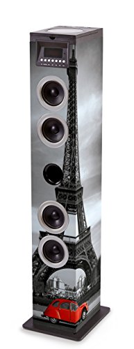 Bigben Interactive TW12CDPARIS3 Home-Stereoanlage Home Audio Tower System Mehrfarbig 60 W - Home-Stereoanlagen (Home Audio Tower System, Mehrfarbig, Bild, Oben, 60 W, FM)