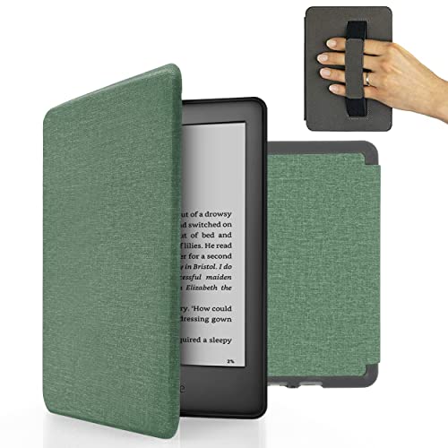 MyGadget Hülle für Amazon Kindle Paperwhite 10.Generation (Modell 2019 - J9G29R - 6 Zoll) mit Handschlaufe & Auto Sleep / Wake Funktion - Flip Case in Türkis
