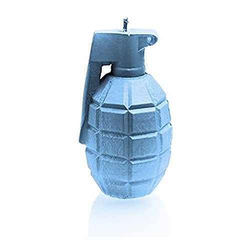 Candellana Handmade Grenade Kerze Geschenk- Lustig - Dekorative Kerze - Home Décor - Geschenke für Freunde - Baumwolle Docht - Brenndauer 25h - Light Blue Kerze