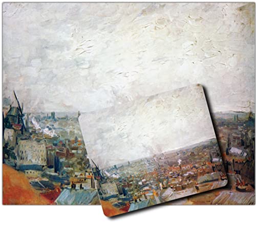 1art1 Vincent Van Gogh, Blick Auf Paris Vom Montmartre, 1886 1 Kunstdruck Bild (50x40 cm) + 1 Mauspad (23x19 cm) Geschenkset