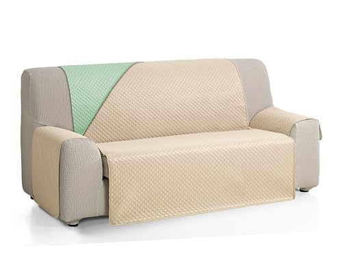 Martina Home Sofaüberwurf Diamond 2-Sitzer, XL, Beige/Aquamarin