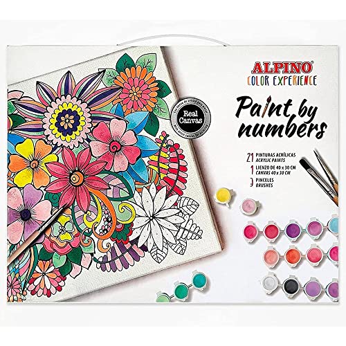Alpino Color Experience Paint by Numbers | Malen nach Zahlen für Erwachsene und Kinder | Komplettset zum Malen nach Punkten | Malen nach Zahlen mit Bild, Pinsel und Farben