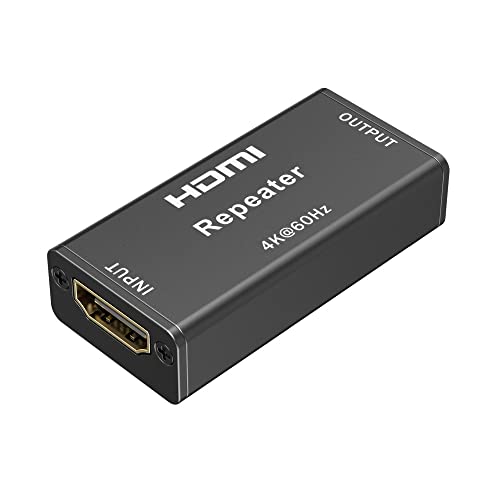 PremiumCord 4K HDMI Repeater bis zu 40 m, HDMI 2.0, Metallgehäuse, externe Hilfsstromversorgung, Video Auflösung 4Kx2K 2160p UHD @ 60Hz, Full HD 1080p, 3D, HDCP, Farbe schwarz