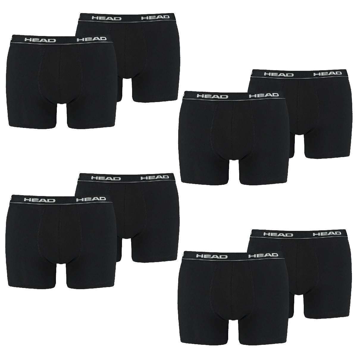 MULTIPACK BOXERS 8 PACK Head Herren Boxer Boxershorts Basic Pant Unterwäsche XL, 200 - black