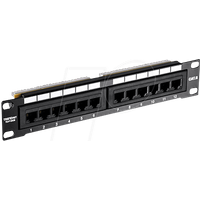 TRENDnet 24-Port Cat6A geschirmtes 1U Patch Panel, 1000BASE-T/10GBASE-T unterstützt, Kompatibel mit cat5e, cat6, cat6a, 110 or Krone Werkzeug, TC-P24C6AS