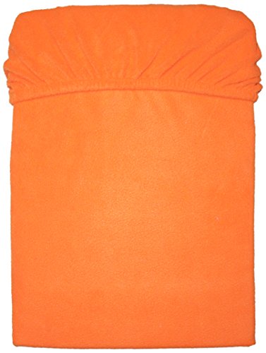 Mesana C-10003/38 Mikrofaser Fleece Spannbetttuch 140 - 160 x 200 cm, kuschelig weich und warm, viele Farben, orange terra