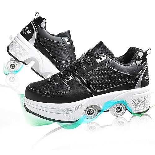 Roller Skate Shoes, Sneaker mit Rollen, Outdoor Verstecktes Rollschuhe, Casual Deformation Sneakers für Männer Frauen und Kinde