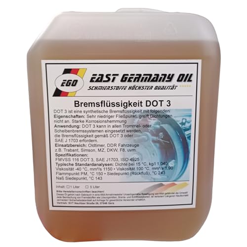 East Germany Oil Bremsflüssigkeit DOT 3 (Kanister 5 Liter)