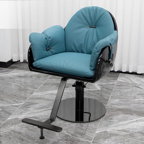 aweiyouxiang Friseurstuhl, bodenstehend, um 360° drehbar, Sitzkissen abnehmbar, leicht zu reinigen, hydraulischer Friseurstuhl mit Verstellbarer Höhe, geeignet für Schönheitssalons,A