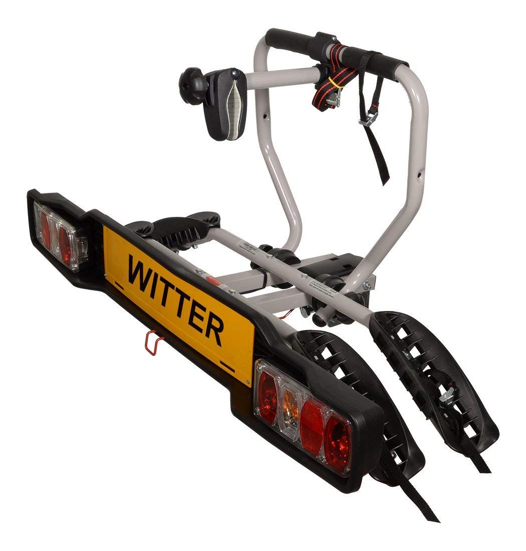 Witter ZX202EU Fahrradträger für die Anhängerkupplung | Kupplungsträger für 2 Fahrräder | 34 kg Zuladung | 13-poliger Stecker