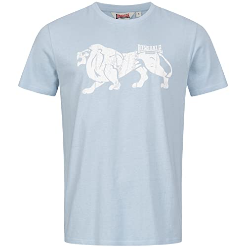 Lonsdale Men's ENDMOOR T-Shirt, Pastel Blue/White, L