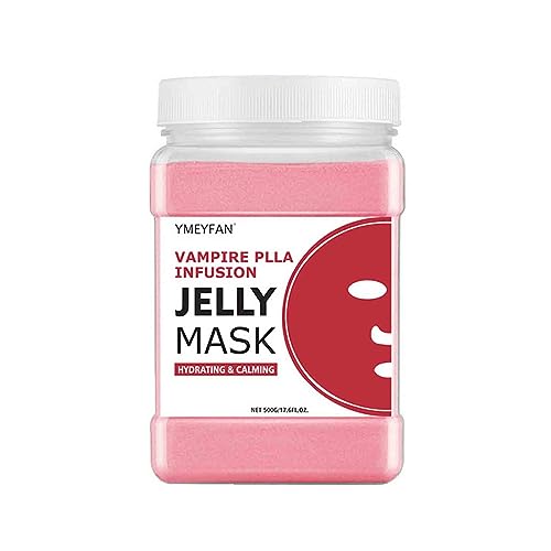 Jelly Mask Powder, Natürliche Feuchtigkeitsspendend Gelee-Gesichtsmaske, Aufhellung Tonmaske, Peel-Off-Gelmaske, Tiefenreinigung Gelee-Maskenpulver (Rot)
