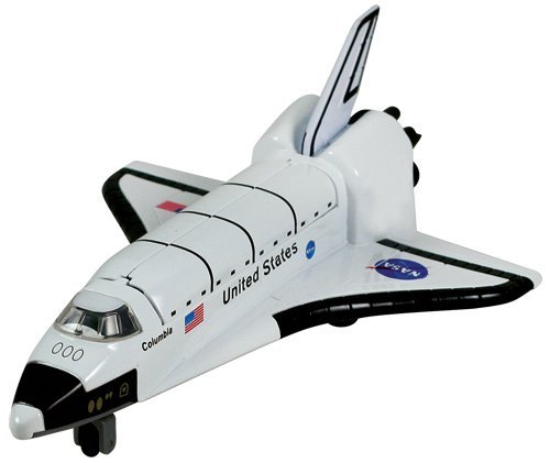 Toyland® 6-Zoll-Space-Shuttle-Modell aus Metalldruckguss mit abnehmbarem Verdeck