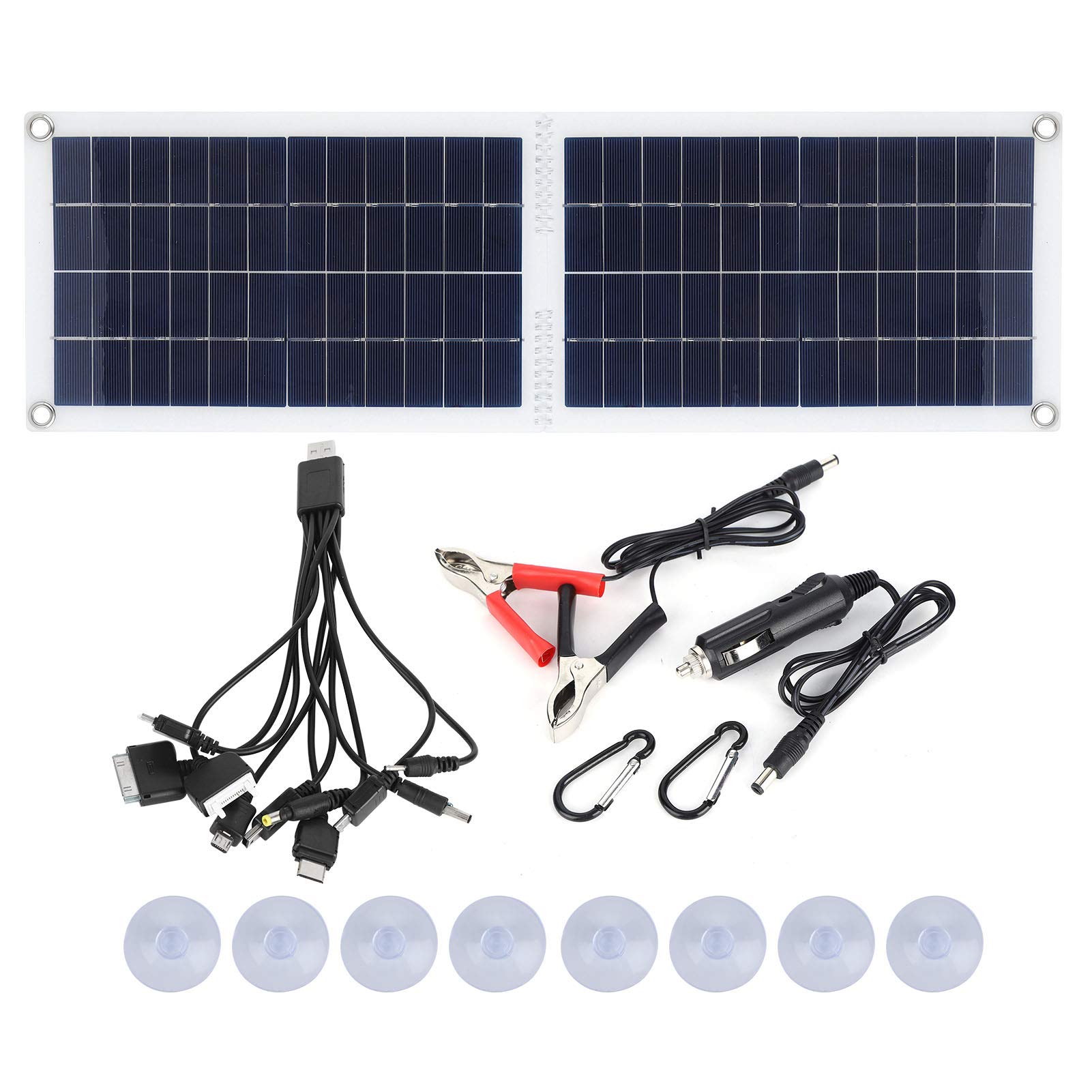 30W Solarladegerät Faltbares Tragbares Solarpanel-Ladegerät mit USB-Schnittstelle für Outdoor-Reiseauto Camping RV